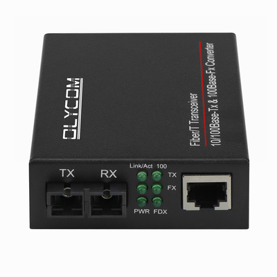 10/100mbps de fibra óptica de mídia Transceptor 1310nm Media Converter MM 2km
