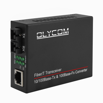 10/100mbps de fibra óptica de mídia Transceptor 1310nm Media Converter MM 2km