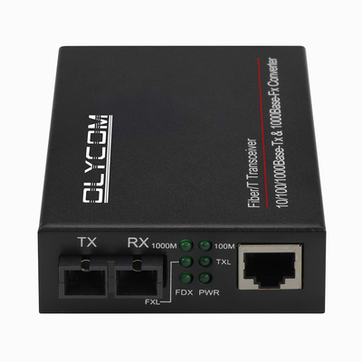 Conversor duplo dos meios da fibra do conector 60KM do SC do único modo da fibra do gigabit do ODM 10/100/1000M do OEM