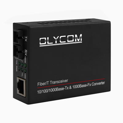 Conversor duplo dos meios da fibra do conector 60KM do SC do único modo da fibra do gigabit do ODM 10/100/1000M do OEM