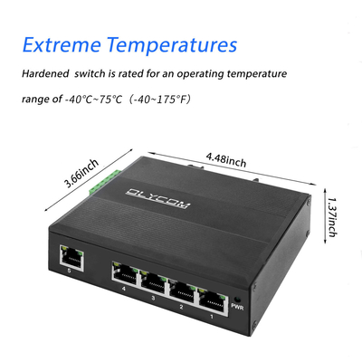4 portas POE impulsionador de tensão DC12-48V entrada para energia solar com 1 uplink rede porta Switch