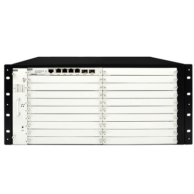 OTN DWDM 5U Chassis 20 slots de serviço para entrada de potência dupla de transmissão 100G 200G 400G