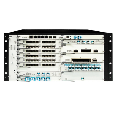 OTN DWDM 5U Chassis 20 slots de serviço para entrada de potência dupla de transmissão 100G 200G 400G