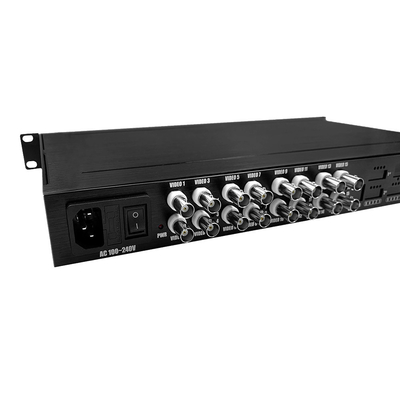 HD 1080P AHD CVI TVI Fibra de vídeo Digital Converter Óptico 16 Port AC 220V Entrada