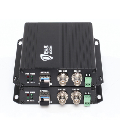 1080P HD SDI Video Fibra Extensor Convertidor Óptico SingleMode 20km Com Loopout Local 12V