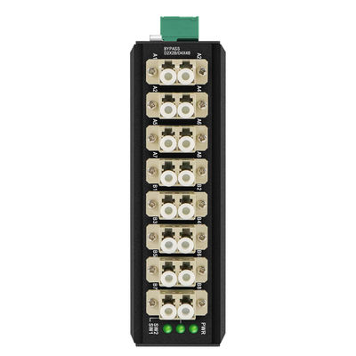 Modulo de desvio de fibra óptica multimodo 8 Port LC Connector DIN Montado 12V 24V CE