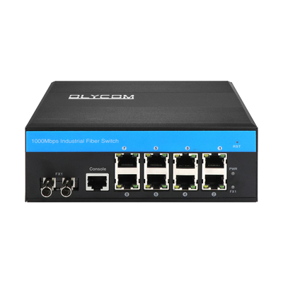 8 portas ERPS L2+ Switch gerenciado Industrial Gigabit Ethernet ST SM/MM Fiber Port