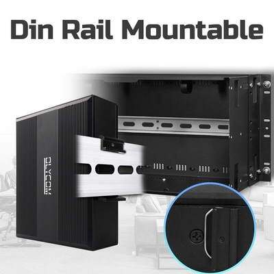 10/100/1000mbps Mini Switch de rede não gerenciada Poe Switch 12-48v DC