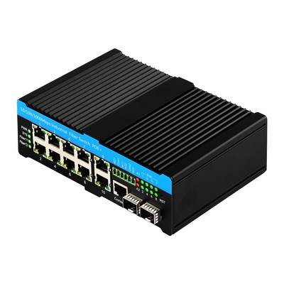 8 portas 2.5G Industrial POE Switch, 90w Rede POE++ Switch gerenciado