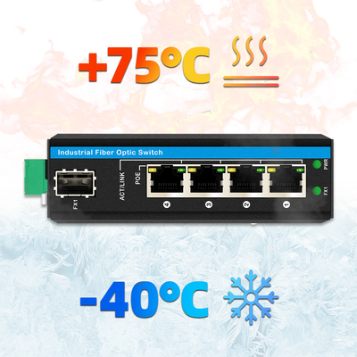 5 portas Gigabit Unmanaged POE Switch DC48-52V Comutador Ethernet de alimentação para uso externo