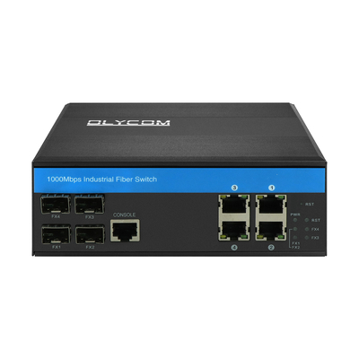 8 Port Industrial Managed PoE Switch Full Gigabit 120W Rede reforçada de orçamento CE