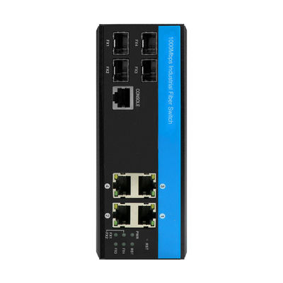 8 portas gigabit L2 gerenciado Comutador de fibra industrial 12V/24V/48VDC de entrada de Ethernet