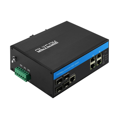 8 portas gigabit L2 gerenciado Comutador de fibra industrial 12V/24V/48VDC de entrada de Ethernet