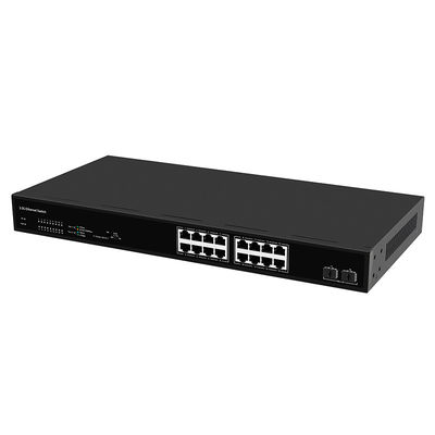 Switch Ethernet 16 portas 2.5G com uplinks de fibra 10G sem gerenciamento, alimentado por AC, sem ventoinha