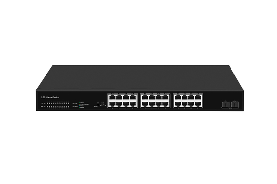 24 Port Network Switch 100M/1G/2.5G Ethernet 1G/2.5G/10G Fibra não gerenciada com FAN