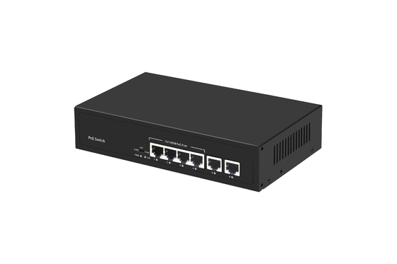 6 portas rede POE Switch 48V com 100Mbps Portos IEEE 802.3 af/at switch de rede