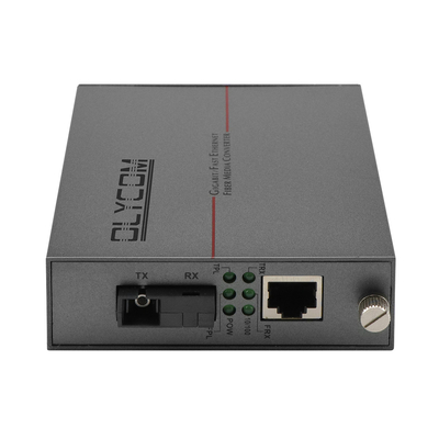 Conversor de mídia PoE Ethernet rápido Fibra de modo único 30W Input DC48V orçamento não gerenciado