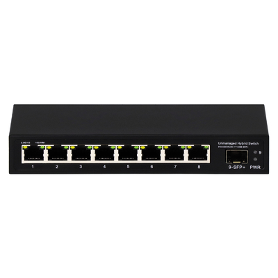 9 Portos Não gerenciados 2.5G Ethernet Switch com 10G Uplink SFP Port 60Gbps Backplane Bandwidth