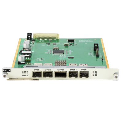 Placa TMUX Óptica 100G 4×SFP28 Uplink para 1×QSFP28 Multiplexação Não Coerente