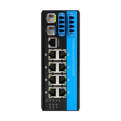 Industrial Gigabit 12 Port Din Rial Switch Gestão de Bypass Óptico Ethernet POE Switch