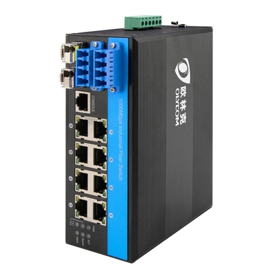 Industrial Gigabit 12 Port Din Rial Switch Gestão de Bypass Óptico Ethernet POE Switch