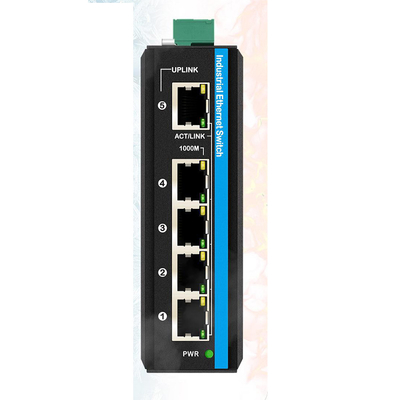 5 portas Gigabit WEB Gerenciado Switch 100/1000M Switch de rede RSTP 802.1Q IP40