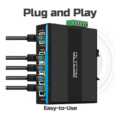 5 Portos Gigabit WEB Switches gerenciados 100/1000M Suporte para switches de rede RSTP 802.1Q