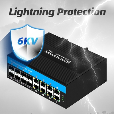 16 portas compatíveis com interruptor de poE de gigabit af/at/bt din-rail Ethernet para sistema de CCTV