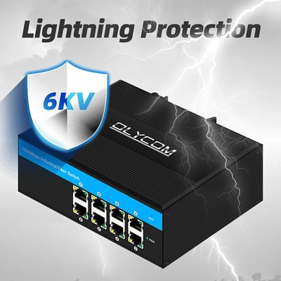 Switch Ethernet Industrial Gigabit de 8 portas E-Mark para Rede Veicular e Automação Industrial