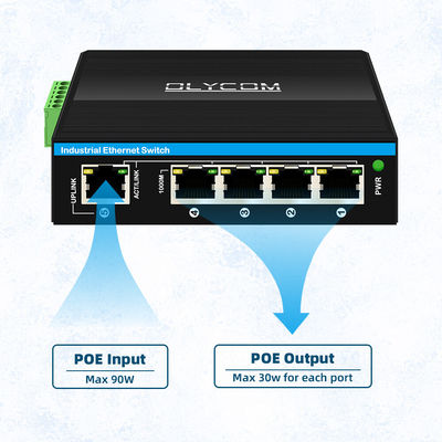 Extensor PoE Gigabit Outdoor 802.3bt PoE++ de 1 a 4 Portas Extensor PoE Industrial para Câmera IP CCTV