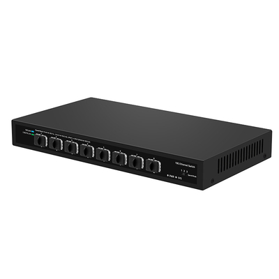 8 portas 10G Fiber Switch 1G 2.5G Compatível Não gerenciado DC12V Input Baseado em Realtek