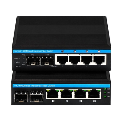 Gigabit ERPS Managed Ethernet Switch 2SFP+4RJ45 Din-rail Network Switch com saída PoE