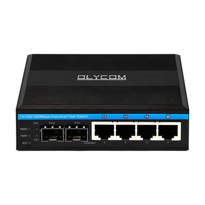 Gigabit ERPS Managed Ethernet Switch 2SFP+4RJ45 Din-rail Network Switch com saída PoE