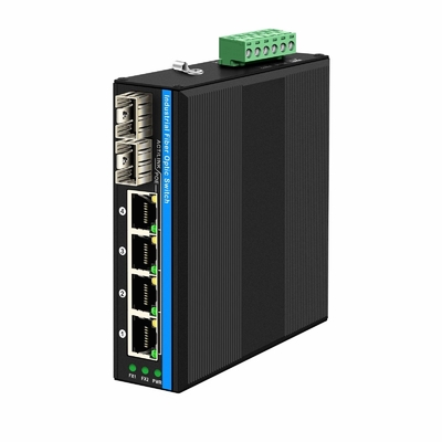 6 Portos Gigiabit Comutador Ethernet não gerenciado Comutador de rede ferroviária Din DC12V/24V Entrada