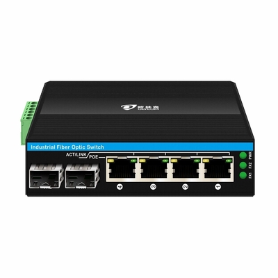 6 Portos Gigiabit Comutador Ethernet não gerenciado Comutador de rede ferroviária Din DC12V/24V Entrada