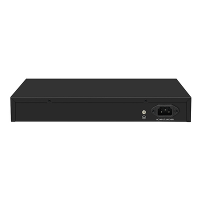 Switch Ethernet 10G montado em rack não gerenciado com entrada de energia AC100V-240V e compatibilidade 1G/2.5G/5G