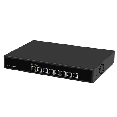 Switch Ethernet 10G montado em rack não gerenciado com entrada de energia AC100V-240V e compatibilidade 1G/2.5G/5G