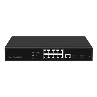8 Portos Gigabit Gerenciado Switch de Rede Baseado em Realtek AC Input SFP Fiber Uplink