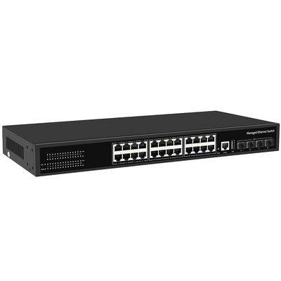 10G Switch gerenciável 24 portas Gigabit Copper Ring ERPS gerenciado 1G/2.5G Fibra