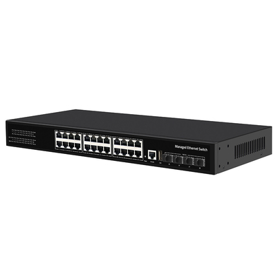 10G Switch gerenciável 24 portas Gigabit Copper Ring ERPS gerenciado 1G/2.5G Fibra