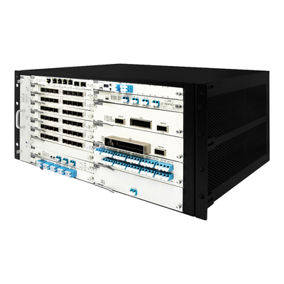 Sistema de equipamento de transmissão OTN DWDM de 19" 5U com cartões configuráveis EDFA AWG