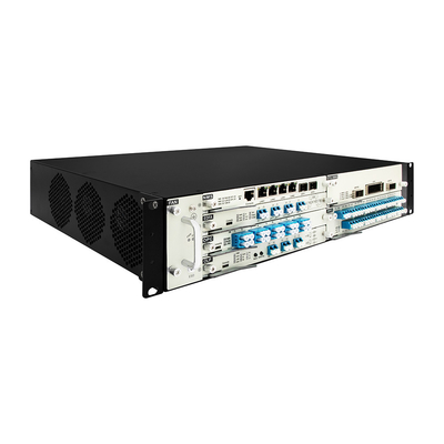 Sistema de transmissão óptica DWDM 19" 2U com EDFA OTU Cartão DCM Sistema de transmissão Wdm