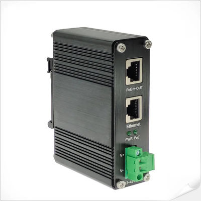 Industrial 90W 802.3bt PoE++ Injetor Gigabit DC12V DC24V DC48V Entrada Mini Tamanho