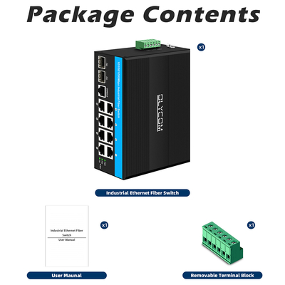 8 portas Gigabit Managed Poe Switch Industrial Ethernet Switch com 2SFP+8 RJ45