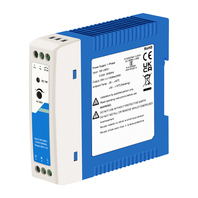 Adaptador de alimentação industrial de 24 V CE UL Lista 1A Saída AC/DC Dupla entrada DIN Rail