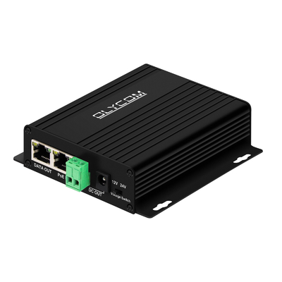 Gigabit 30W PoE Splitter DC12V DC24V Parede de saída montada 100 metros PoE Distância