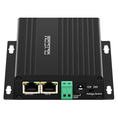 Gigabit 30W PoE Splitter DC12V DC24V Parede de saída montada 100 metros PoE Distância