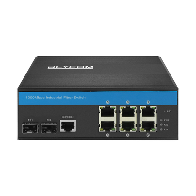 8 Portos Gigabit Switch L2 Gerenciado Vitesse Chipset Din Switch de rede com 2SFP+6RJ45