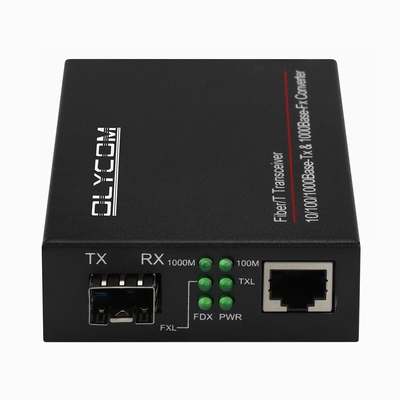 Conversor de Fibra de Mídia de Gigabit Fibra Óptica SFP Para Conversor RJ45