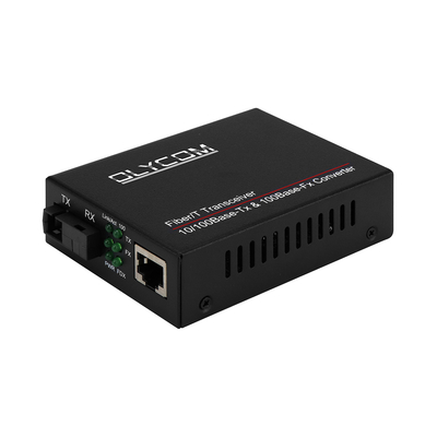 Fast Ethernet Fiber Optic Ethernet Converter 10/100M Transceptor bidirecional de modo único SC para RJ45 20 km